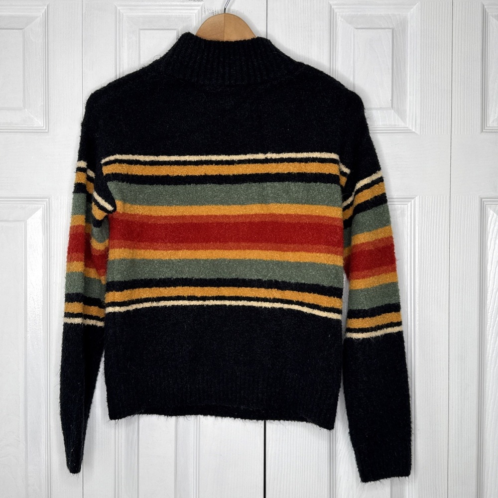 Panhandle Sweater Womens S Black R Beige Blue Aztec Western Pullover Cowboy Knit - Picture 6 of 10